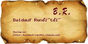 Baldauf Renátó névjegykártya